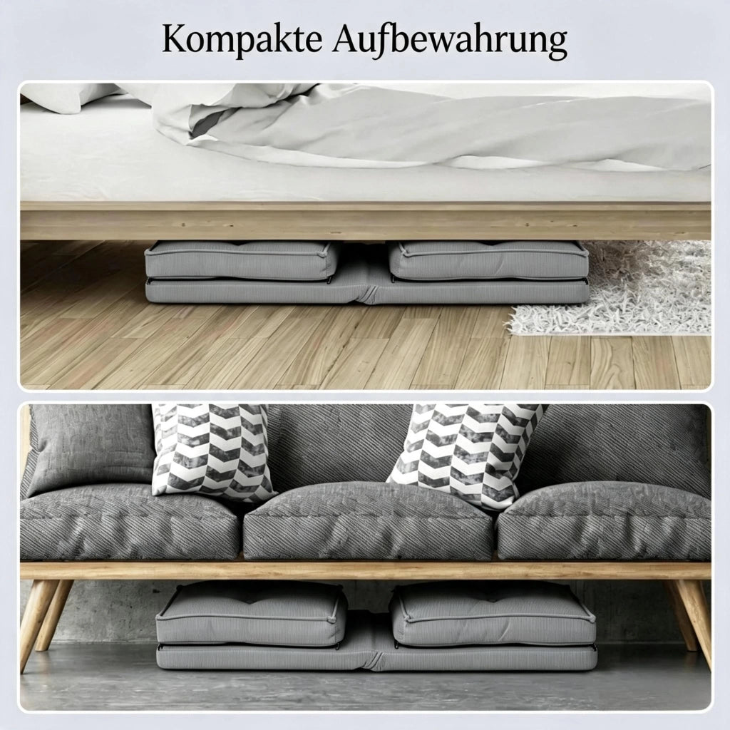 POLTRONA PIEGHEVOLE 59 cm Velluto Grigio