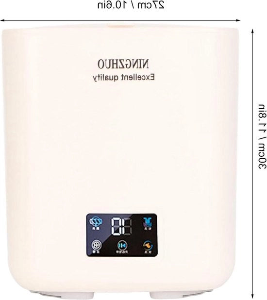 Mini-combinazione per lavaggio e asciugatura portatile - Grande capacità 7 litri - Lavatrice automatica mini - Touchscreen - Appartamento (Beige)