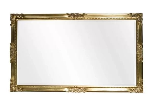 Mobili2g - specchiera in foglia oro rettangolare misure: 62 x 82 x 5,5
