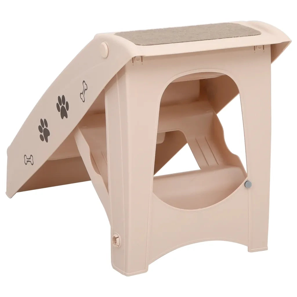 Scala Pieghevole per Cani Crema 62x40x49,5 cm CFW8478525