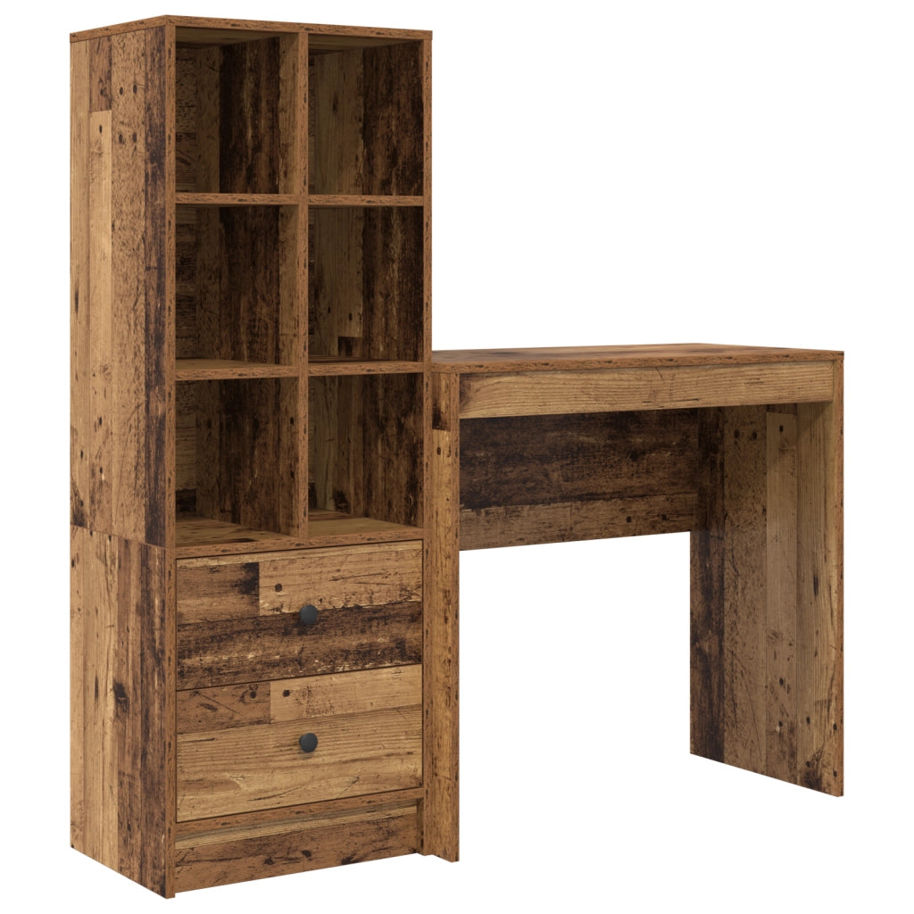 Scrivania con stoccaggio Legno riciclato Legno ingegnerizzato