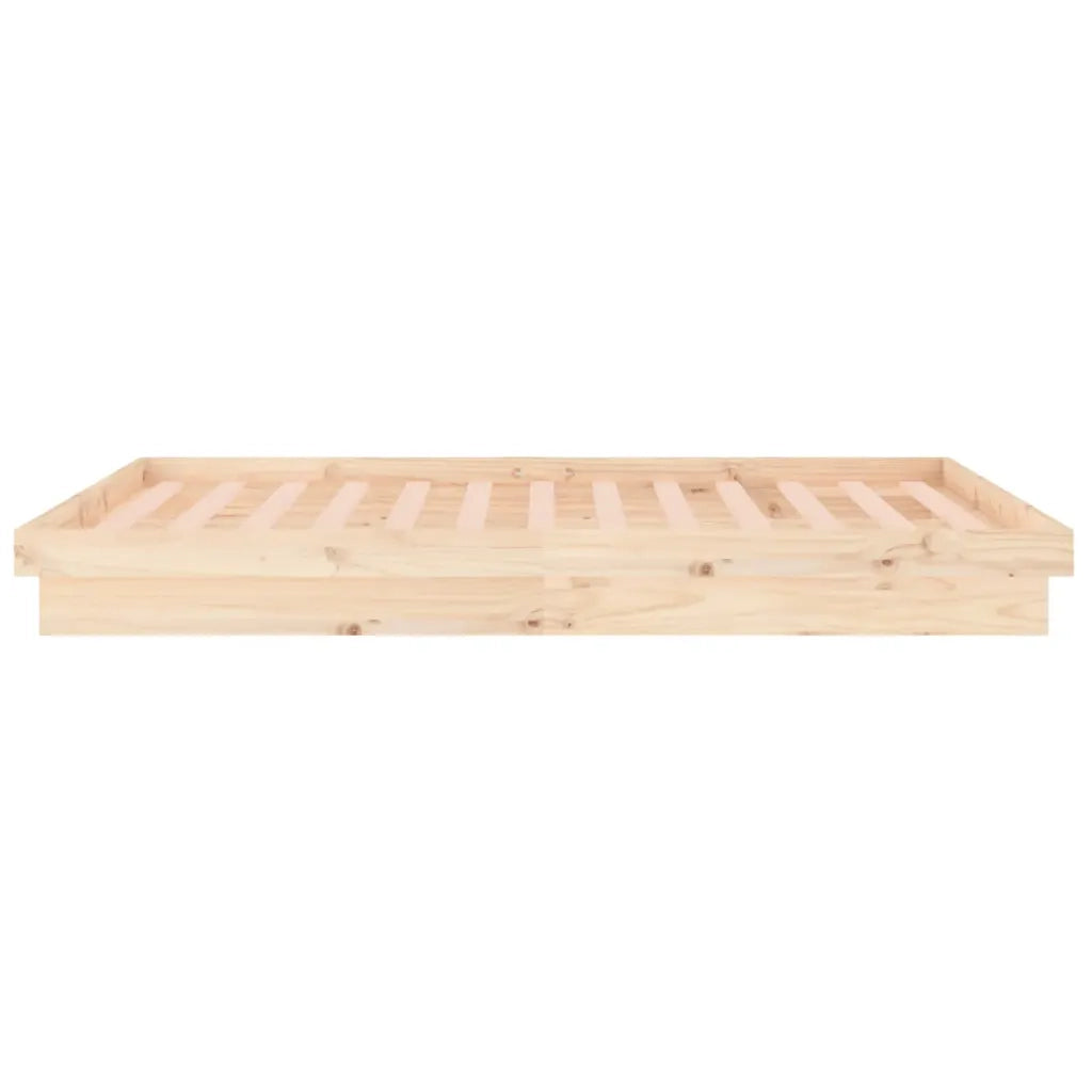 Giroletto con LED-Struttura Letto 140x190 cm in Legno Massello 651267