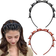 Accessori per capelli e bende con spille per capelli - Accessori per capelli per parrucchieri - Nero e marrone - Strumenti per parrucchieri con clip - 2 x tenoni per capelli con pony, benda (nero + marrone)