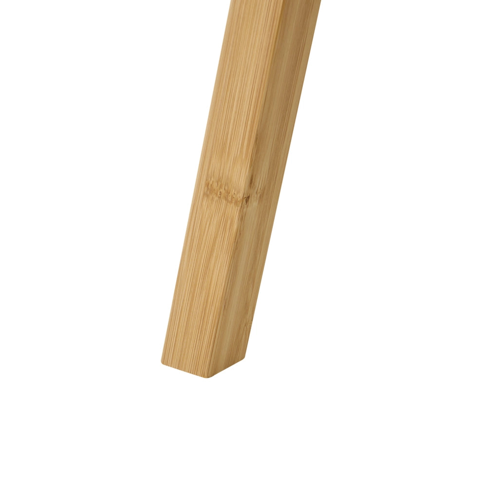 Set di 2 sgabelli da bar in legno di bambù marrone chiaro stile classico per cucina e sala da pranzo