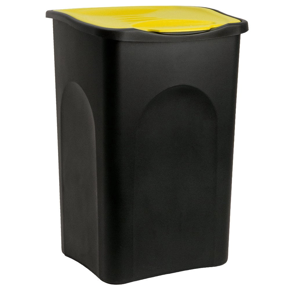 Stefanplast Pattumiera 50L mit con Coperchio Bidone Rifiuti in Plastica Raccolta Differenziata
