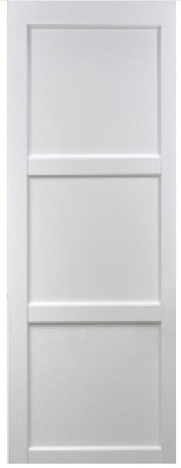 Korya' Bianco Porta scorrevole a 3 ante 204X83 con binario in alluminio nero + scocche