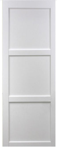 Porta scorrevole a 3 pannelli 'Korya' bianca 204X83 con binario in alluminio bianco + scocche