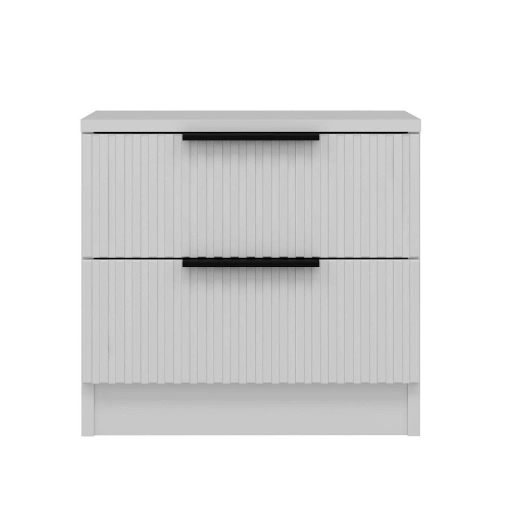 Meranti, Comodino un Ripiano, 50x40x47h cm Bianco