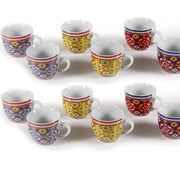 SET 12 TAZZINE DA CAFFE MOTIVO MODERNO 90CC ASSORTITO