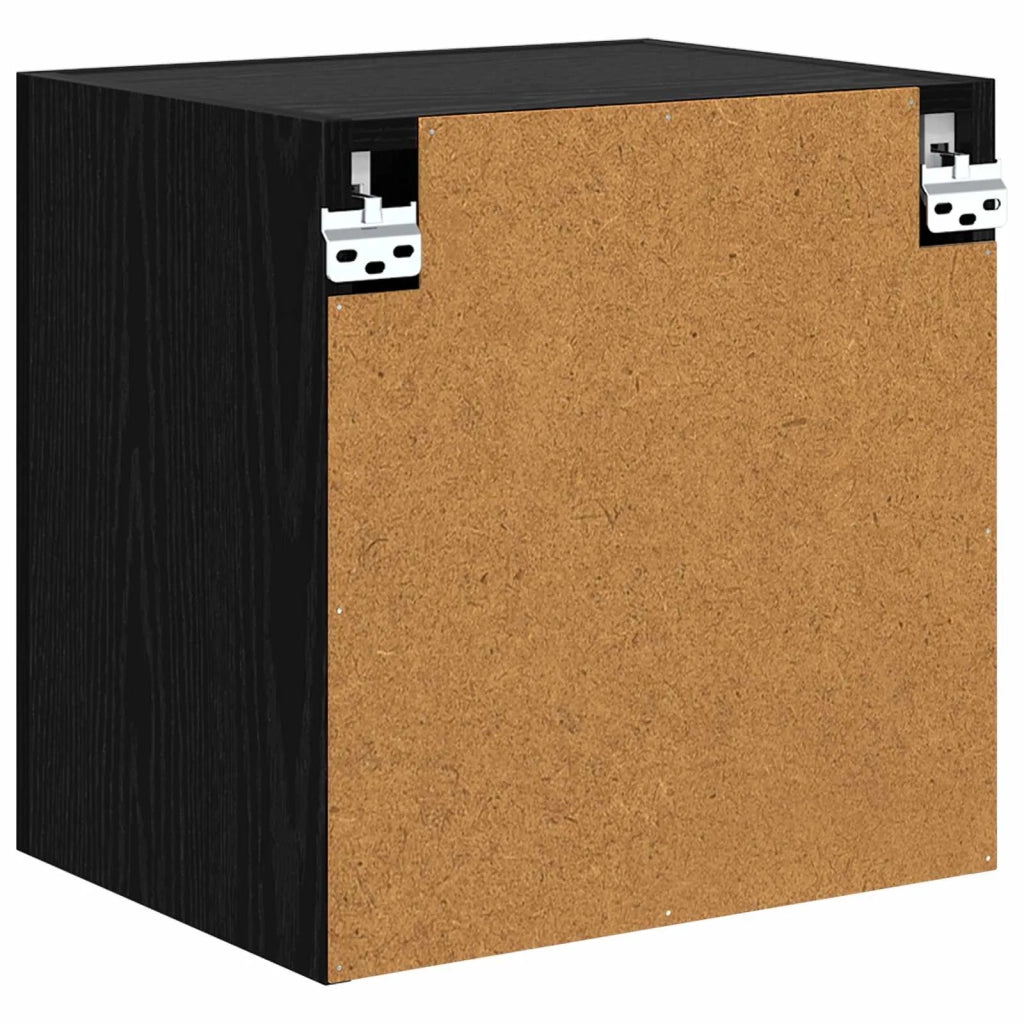 Mobiletti TV da Parete 2 pcs Rovere Nero 40,5x30x40cm