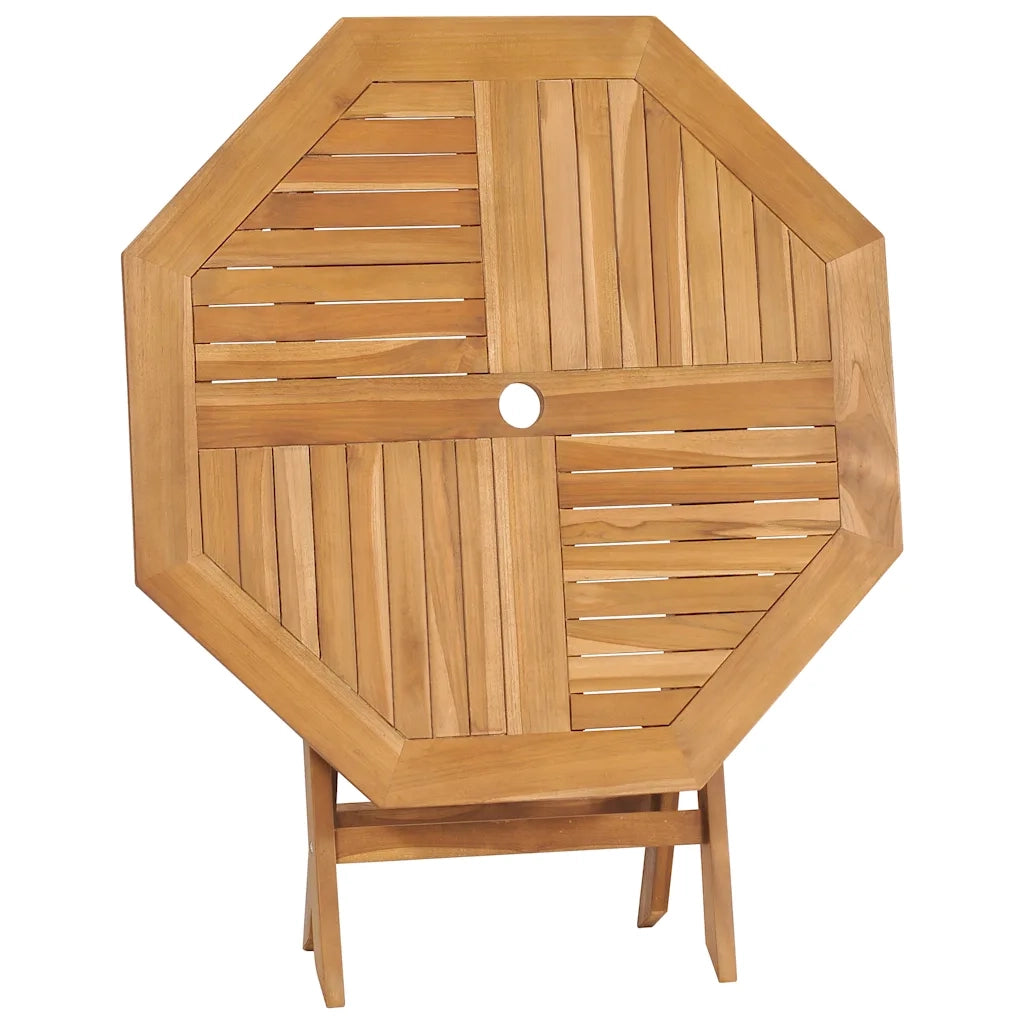 Set da Pranzo da Giardino 5 pz in Legno Massello di Teak