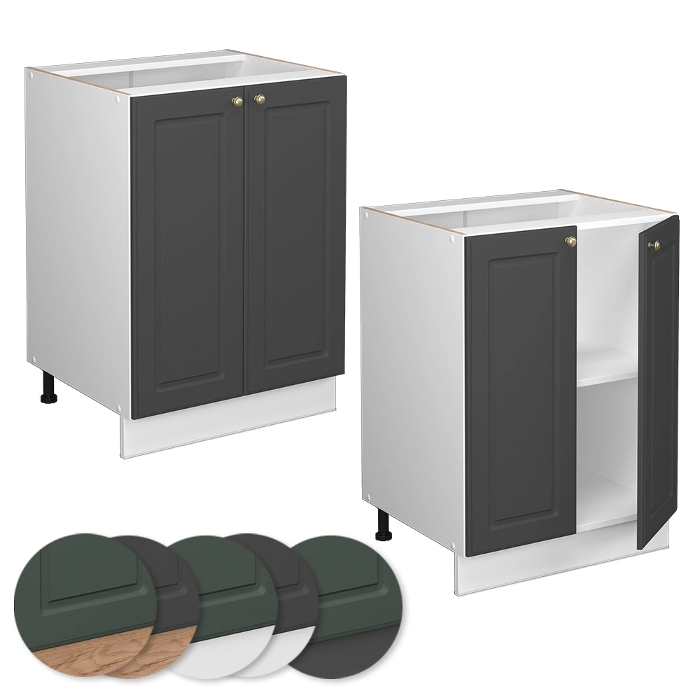Vicco Mobiletto base cucina Antracite-oro 60 cm senza piano di lavoro