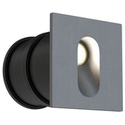 Lampada Da Parete Moderna Da Esterno Alluminio Grigio Luce Led 3W Ip54