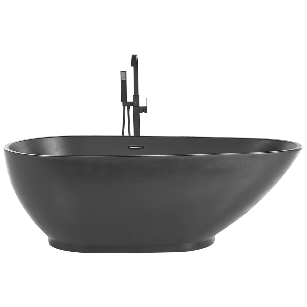 Vasca freestanding in acrilico sanitario Nero singolo 1730 x 820 mm ovale design moderno colore opaco