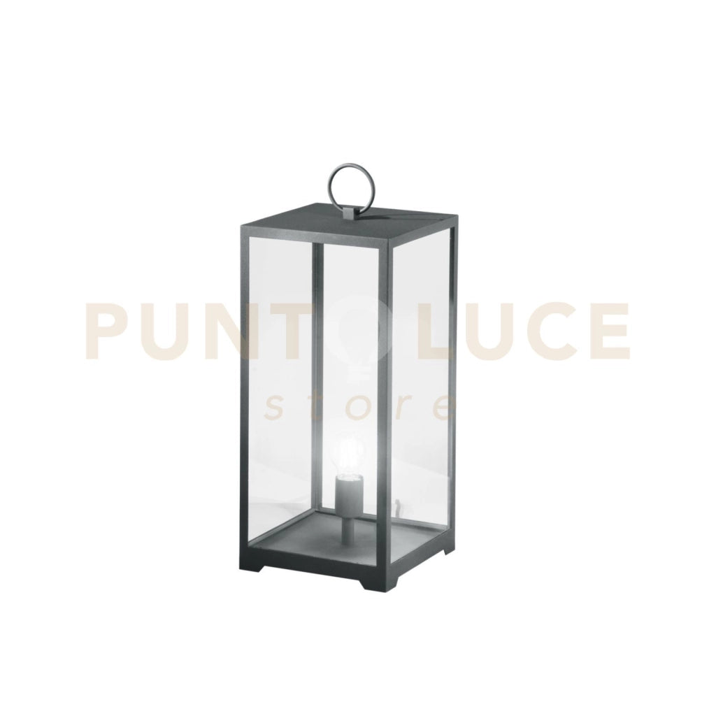 LUME MIRAGE ANTRACITE 1 LUCE ATTACCO E27 IP44 25X25X53CM CAVO 250CM IN METALLO E VETRO