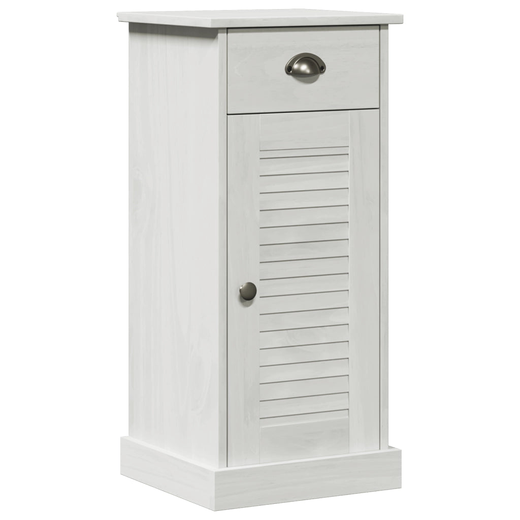 Mobile da Bagno "VIGO" con Cassetto 37x34x80 cm in Legno Massello di Pino