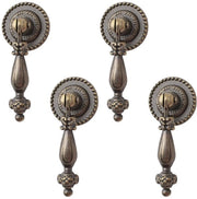 Hanger decorativi antichi - 4 pezzi - decorazione a zinkle - bronzo