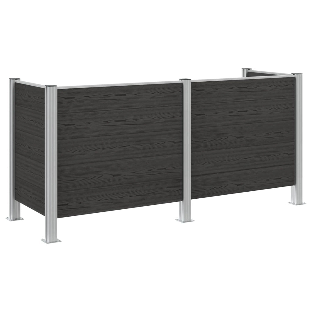 Recinzione Contenitore per Rifiuti Grigio 237 x 85 x 115 cm 3429267