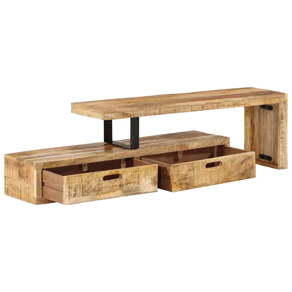 Mobile TV (118-200)x30x40 cm in legno massello di mango 351779