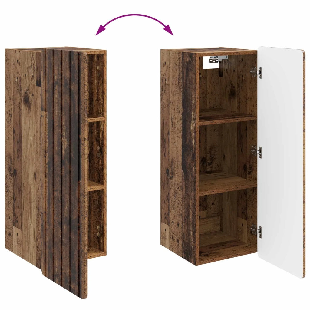 Mobiletto a muro Legno antico 33 x 34,5 x 94 cm
