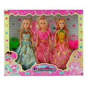 Trade Shop - Gemelline 3 Bambole Bambola Con Accessori Giocattolo Gioco Bambina -