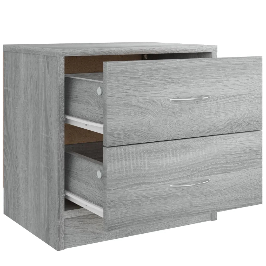 Comodino-Tavolino da notte Grigio Sonoma 40x30x40 cm in Truciolato 636847