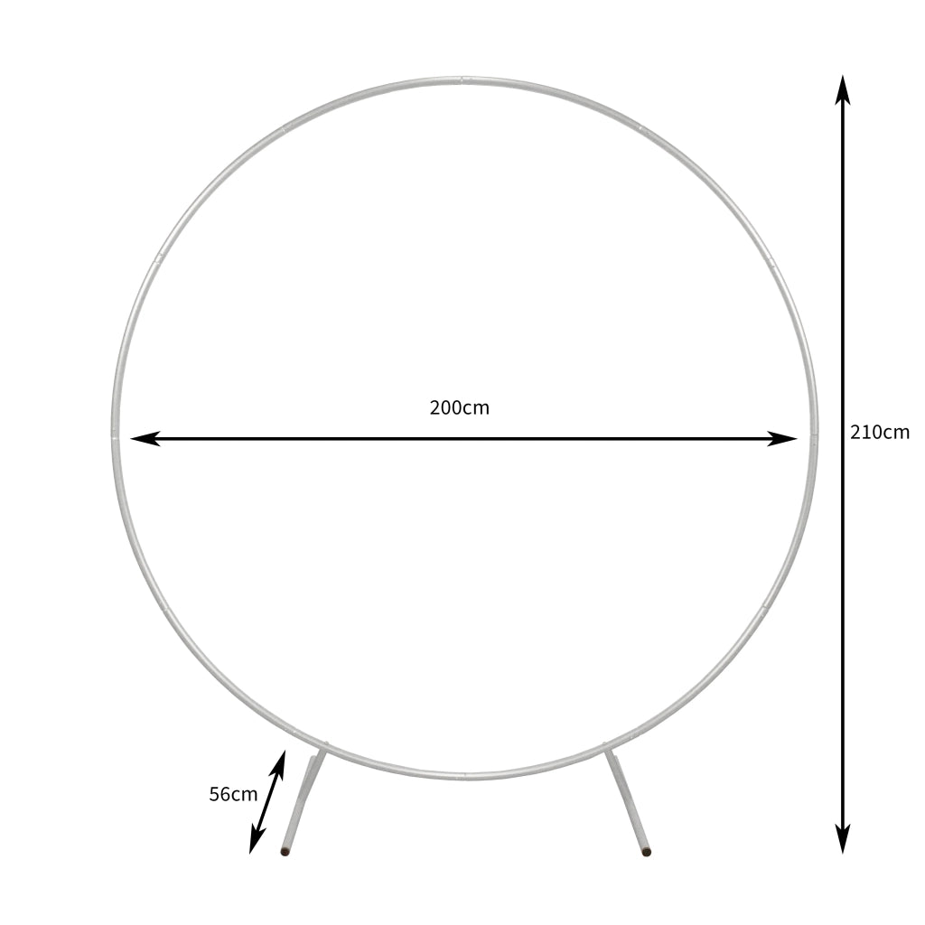 Kit Arco Palloncino Fiori Rotondo 200cm in Metallo Enorme Rimovibile Facile da Trasportare e Riutilizzabile Migliore Decorazione per Matrimoni Nozze Eventi Feste 2M & Fascette GRATIS - Bianco