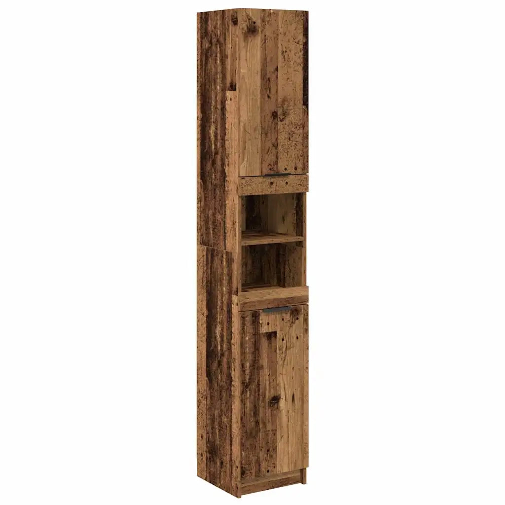 Set di Armadi da Bagno 3 pcs Legno vecchio Legno multistrato