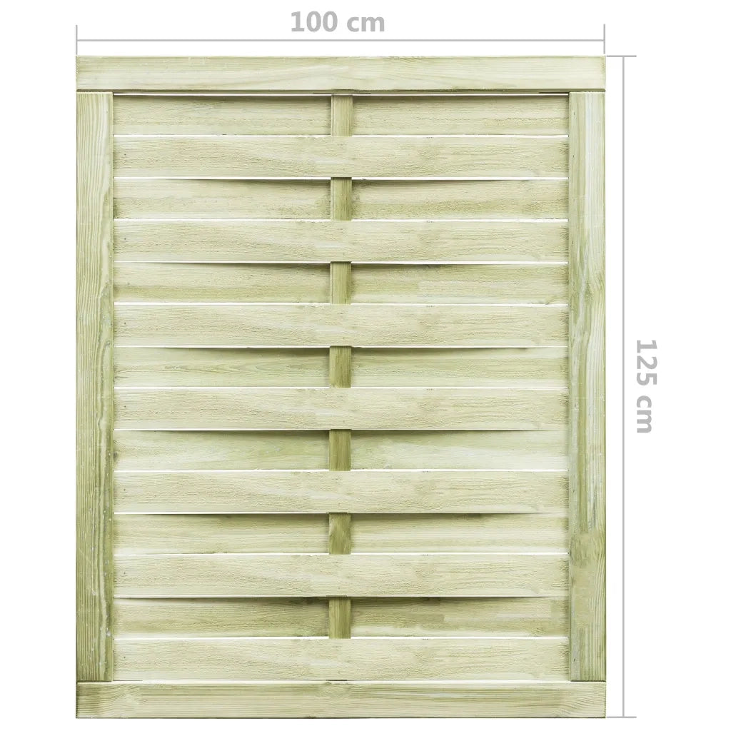 Cancello da Giardino Legno di Pino Impregnato 100x125 cm Verde 45310