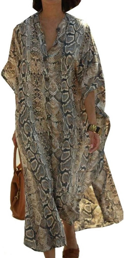 Tunica maxi per donne - Túnica, Kimono, Giacca da spiaggia con tasche - Abito estivo