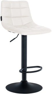 Sgabello Jerry in similpelle bianco,nero