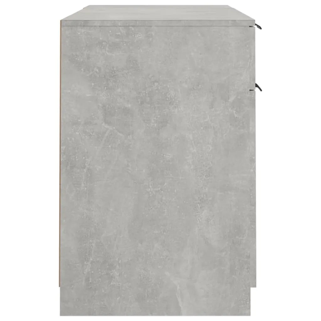 Scrivania con Mobile Laterale Grigio Cemento Legno Multistrato 3115911