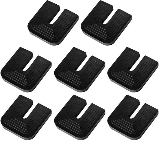 Trasformatori di vibrazioni a forma U - Pads in gomma - Dampenedatori di vibrazioni per aria condizionata - Risoluzione dei problemi di vibrazioni per pompe di calore - 8 pezzi - Alta capacità di carico