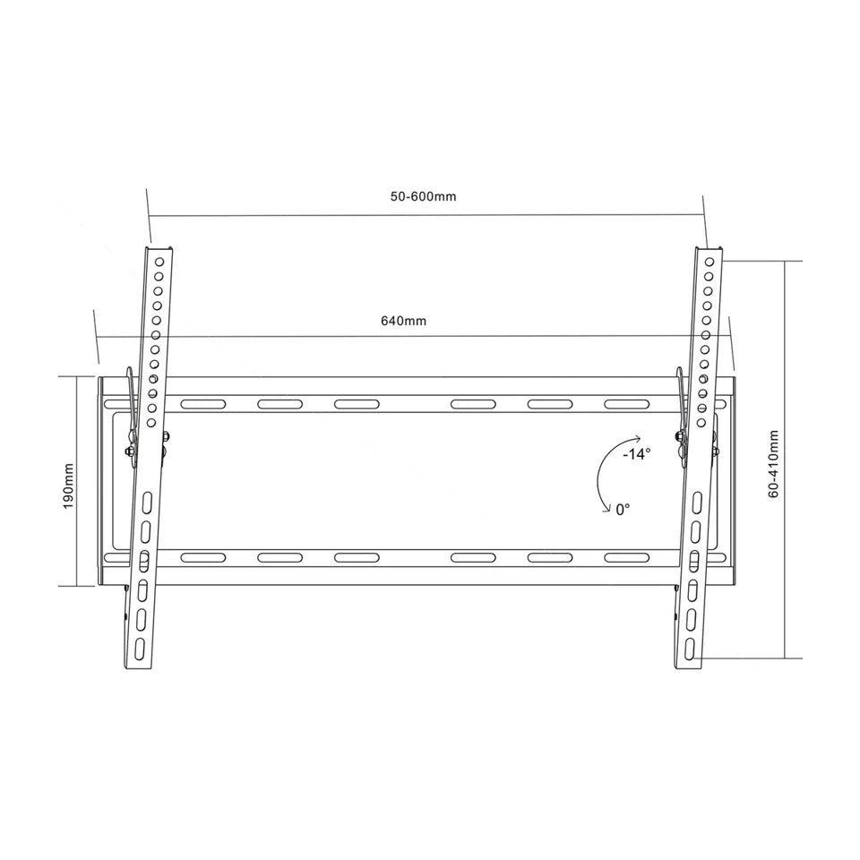 Supporto TV MACLEAN MC-605 32-80" MACLEAN MC-605 MAX VESA 600X400 55KG