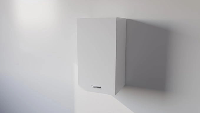 Pensile Cucina in Legno Nobilitato Bianco Mobile Alto con 1 Anta, Pensile Componibile Moderno Made in Italy (H72XL60XP33cm)