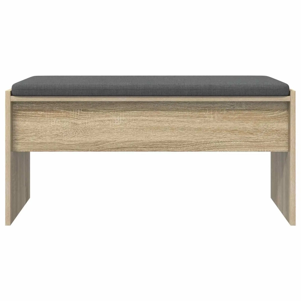 Panca per ingresso con cuscino-Sgabello-Panca da Corridoio Rovere Sonoma 83 x 38 x 40 cm