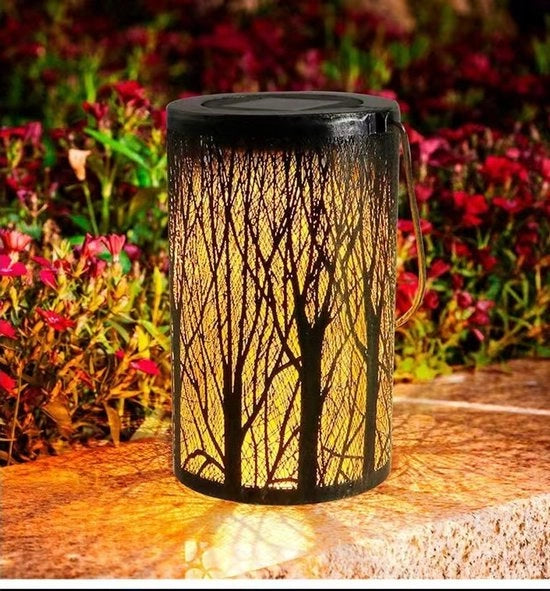 Lanterna da giardino esterna, IP65 impermeabile decorativa, adatta per sentieri, giardini, terrazze, patio e aree esterne, Natale (luce calda bianca).