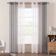Veli da parete a tre colori con anelli a ingranaggio - Set da 2 140 x 160 cm grigio