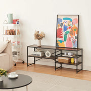 Mobile TV Västiarharg 120x30x46 cm Nero / Effetto Noce [en.casa]