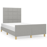 Letto matrimoniale | Letto per adulti | Giroletto senza Materasso Grigio Chiaro 120x200 cm Tessuto