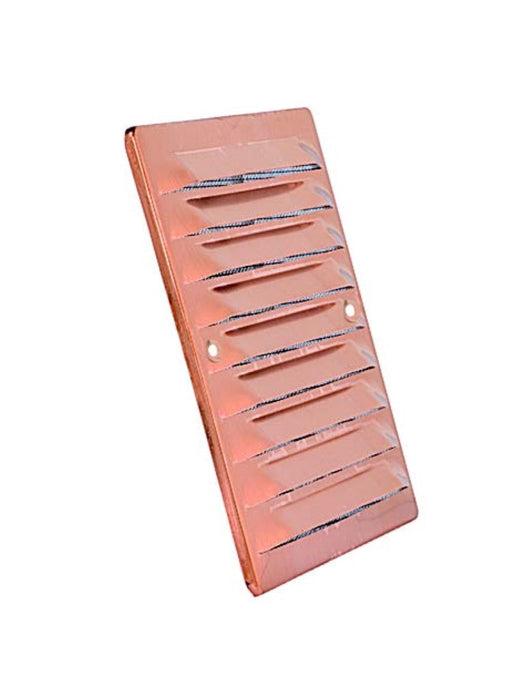 Griglia di areazione 150x150 in rame con rete