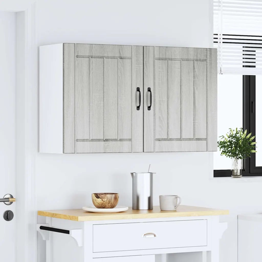 Pensili da cucina 2 pz Lucca Grigio Sonoma in Legno Multistrato 853810