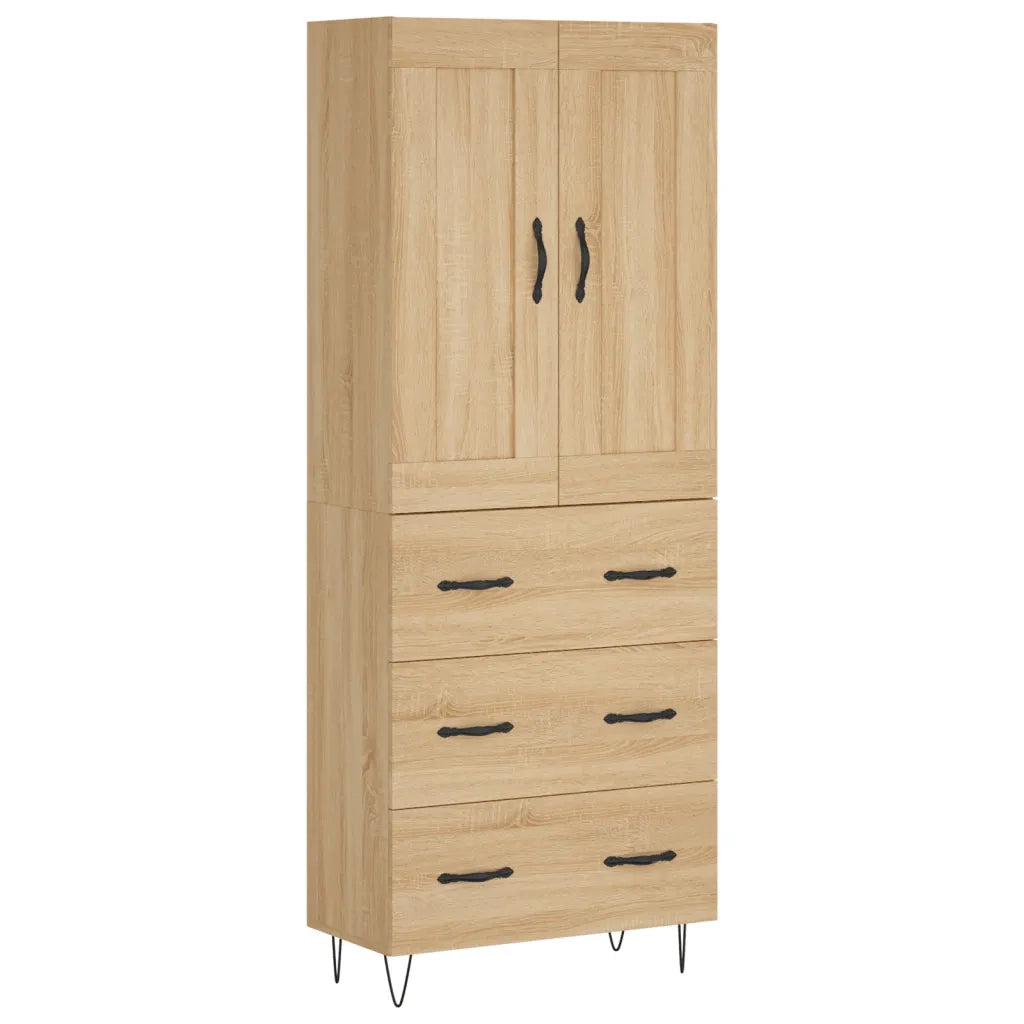 vidaXL Credenza Rovere Sonoma 69,5x34x180 cm in Legno Multistrato