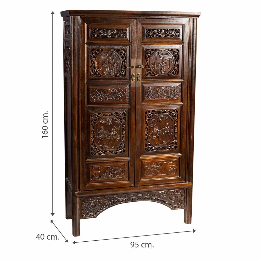 Armadio in legno marrone 95x40x160h
