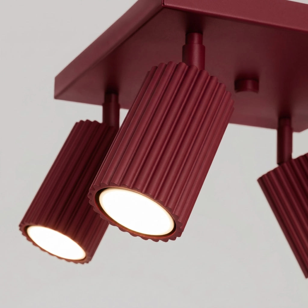 Plafoniera KARBON 4 bordeaux