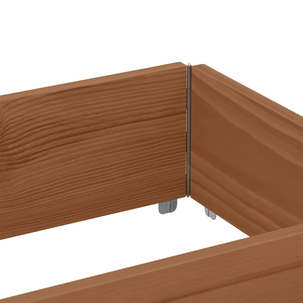 Vassoio per fioriera aiuola rialzata piante fiori terrazza giardino 150 x 50 cm legno massello di pino marrone 02_0037437
