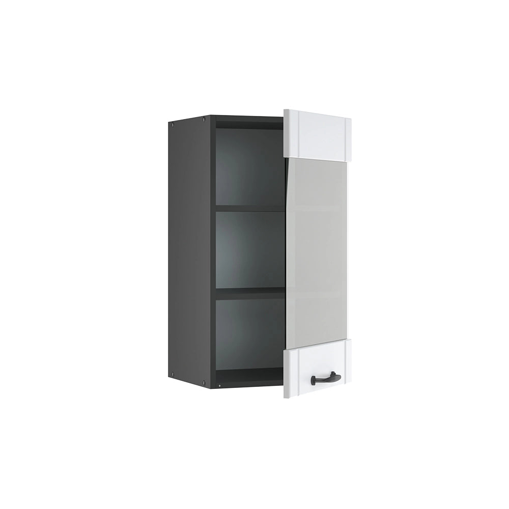 Vicco Mobile da cucina in vetro Bianco casa di campagna 40 cm