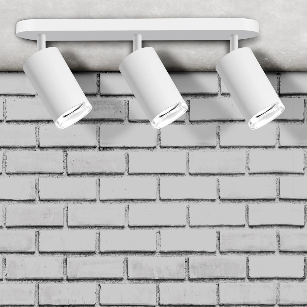 Faretto parete/soffitto 3 luci bianco GU10 Turyn IP44