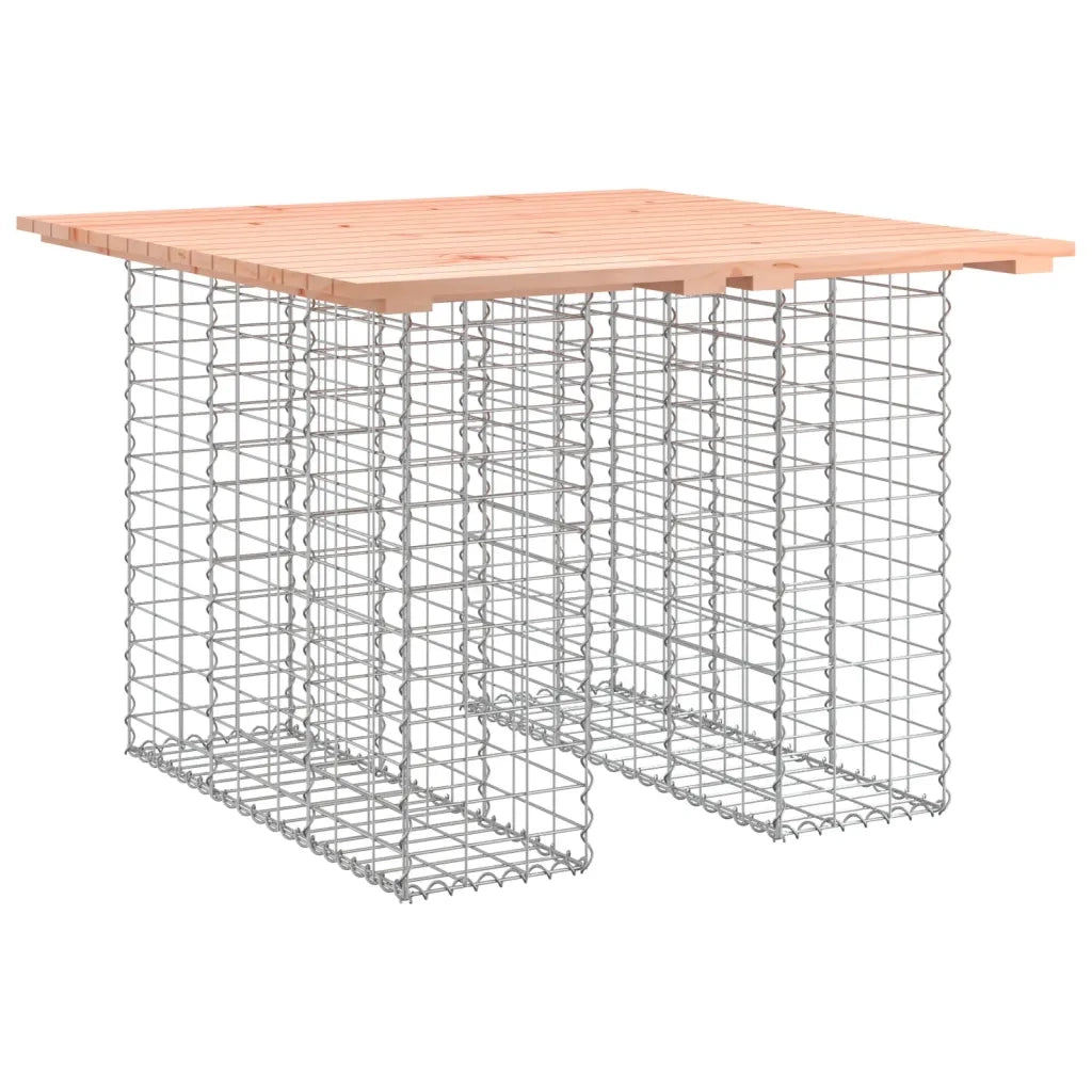Tavolo da giardino in gabbione design 100x102x72 cm in legno massello Douglas 834372