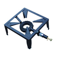 P03 FORNELLO A GAS in ACCIAIO e GHISA da ESTERNO CAMPEGGIO cm 40x40x18 7,5 kW